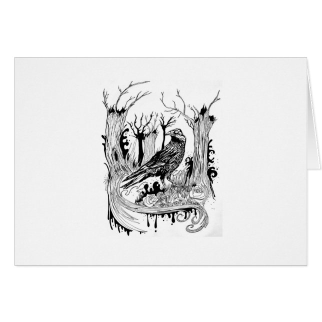 Cartão O Corvo Negro (Frente Horizontal)