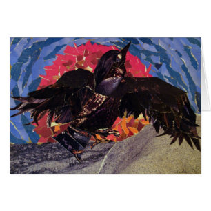 Cartão O corvo toma o vôo