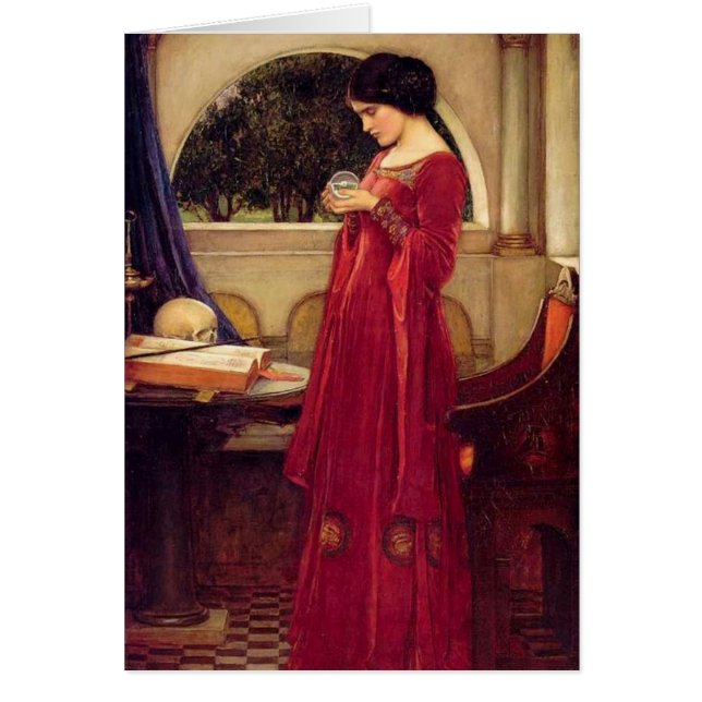 Cartão O crânio da bola de cristal (Frente)