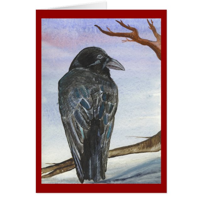Cartão O crepúsculo do corvo (Frente)
