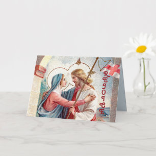 Cartão O Cristo Ressuscitado Cumprimenta Sua Mãe (Detalhe