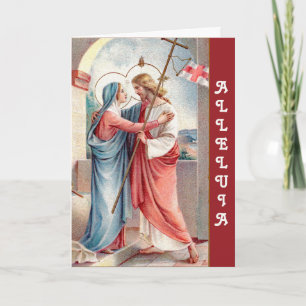 Cartão O Cristo Ressuscitado Cumprimenta Sua Mãe (MH01)