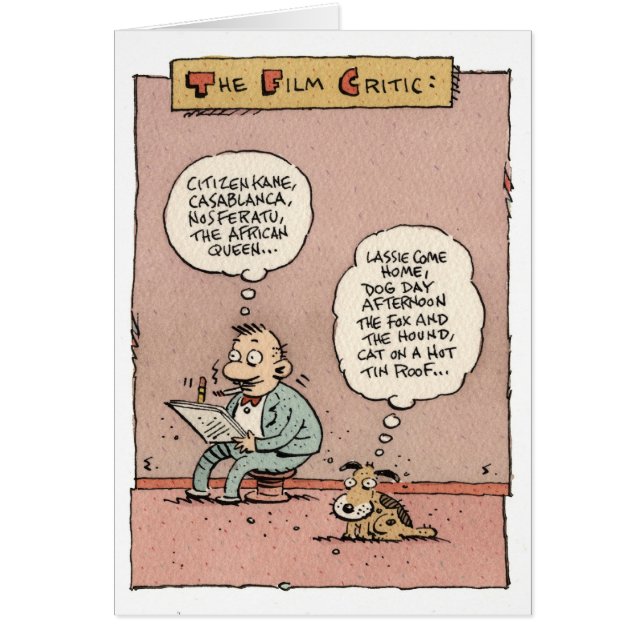Cartão O crítico de cinema (Frente)