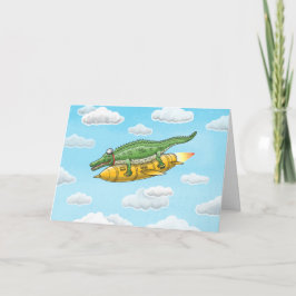 Cartão O Crocodilo Foguete