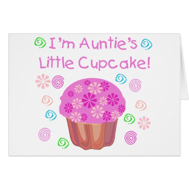 Cartão O Cupcake do Auntie (Frente Horizontal)