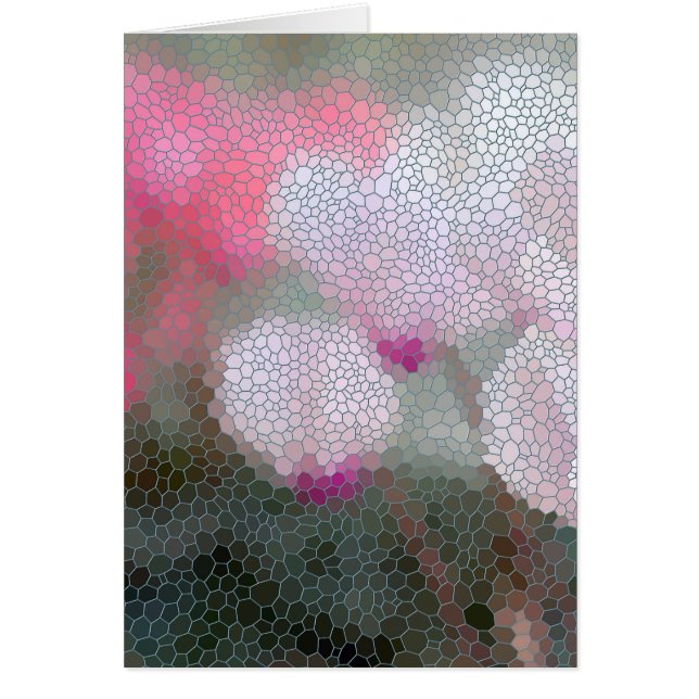 Cartão O Cyclamen floresce o mosaico (Frente)