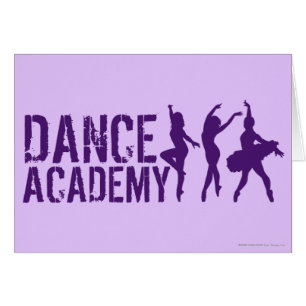 Cartão O dançarino de Acadmey da dança mostra em silhue