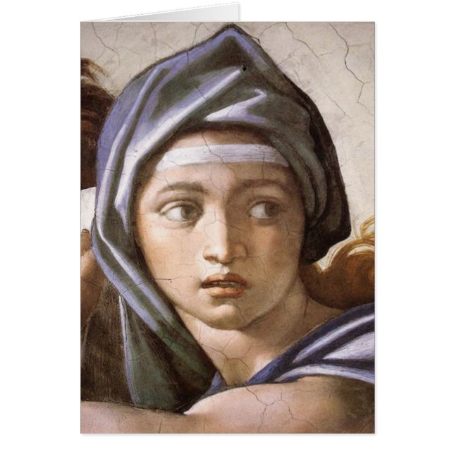 Cartão O Delírio Sibyl (1509) por Michelangelo (Frente)