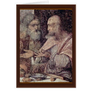 Cartão O detalhe da última ceia por Leonardo da Vinci