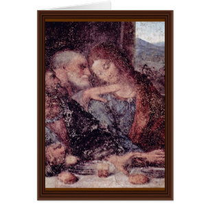 Cartão O detalhe da última ceia por Leonardo da Vinci