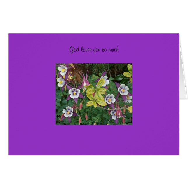 Cartão O deus ama-o tanto (Frente Horizontal)