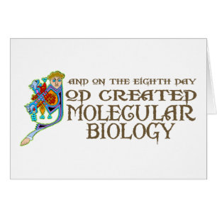 Cartão O deus criou a biologia molecular