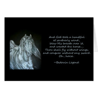Cartão O deus criou o cavalo