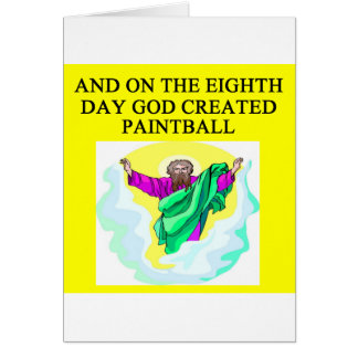Cartão o deus criou o paintball