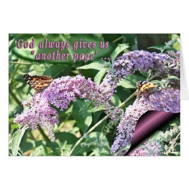 Cartão O deus dá-nos que outro Página-adiciona suas (Frente Horizontal)