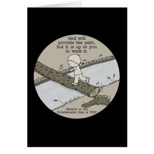 Cartão O deus fornece um trajeto