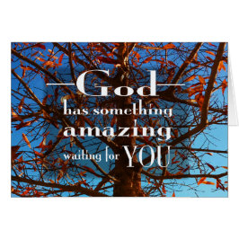 Cartão O deus tem algo surpreender