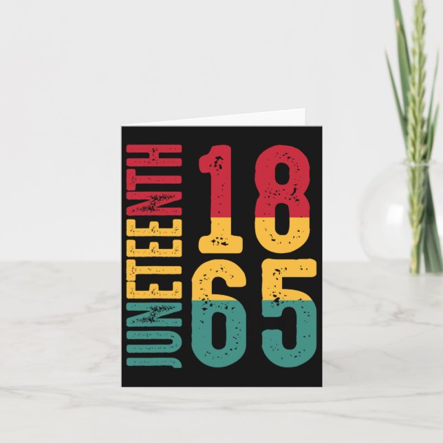 Cartão O Dia da Emancipação é ótimo com 1865 Juneteenth F (Frente)