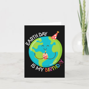 Cartão O Dia Da Terra É Minha Camisa De Aniversário Para
