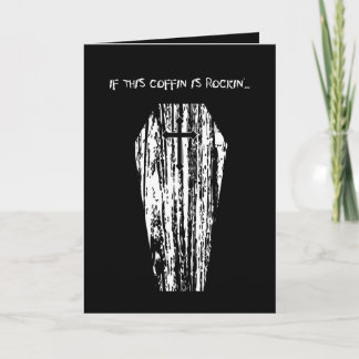 Cartão O Dia das Bruxas do "caixão zombi "