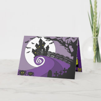 Cartão O Dia das Bruxas feliz