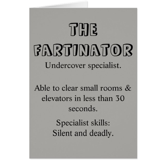 Cartão O Dia de os pais Feliz do Fartinador (Frente)