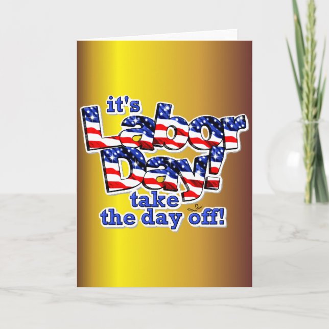 Cartão O Dia do Trabalho (Frente)