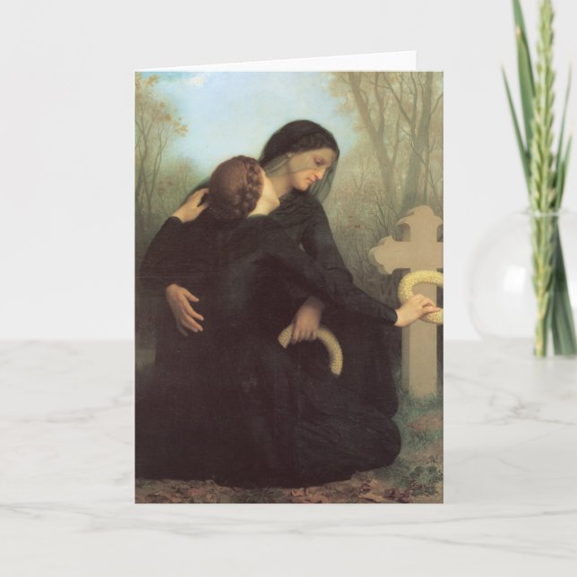 Cartão O Dia dos Mortos por William Adolphe Bouguereau (Frente)