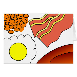 Cartão O dia inteiro pequeno almoço