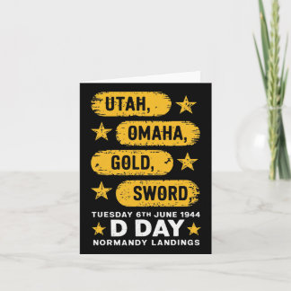 Cartão O Dia Mundial da Guerra Fala Hero Normandia L, Her
