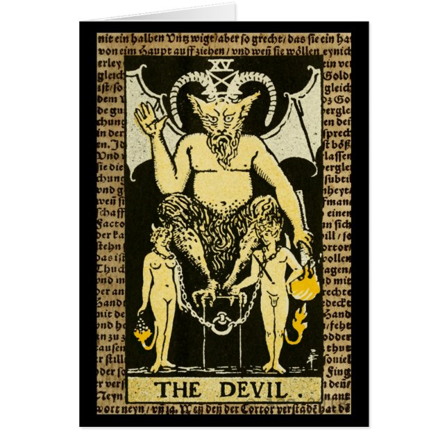 Cartão O Diabo Tarot (Frente)