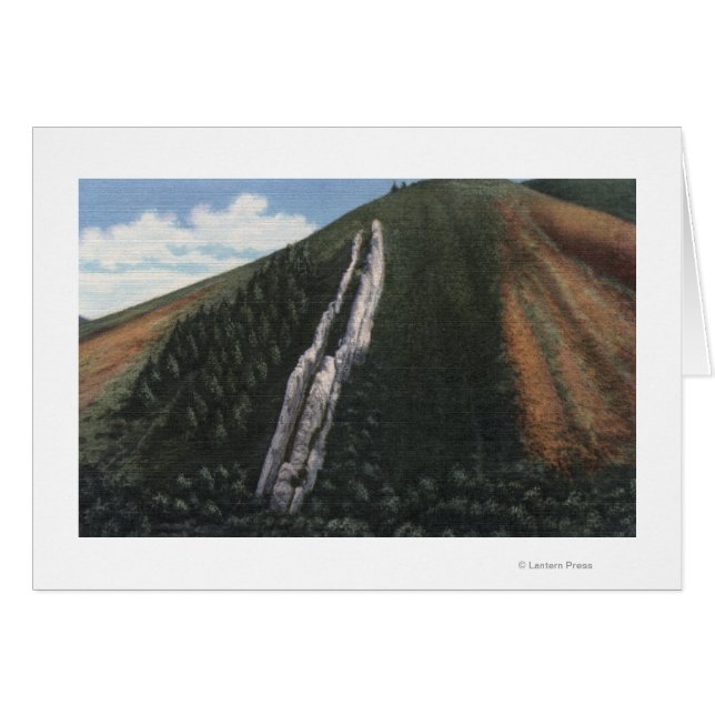 Cartão O Diapositivo do Diabo perto da Fronteira Utah-Wyo (Frente Horizontal)