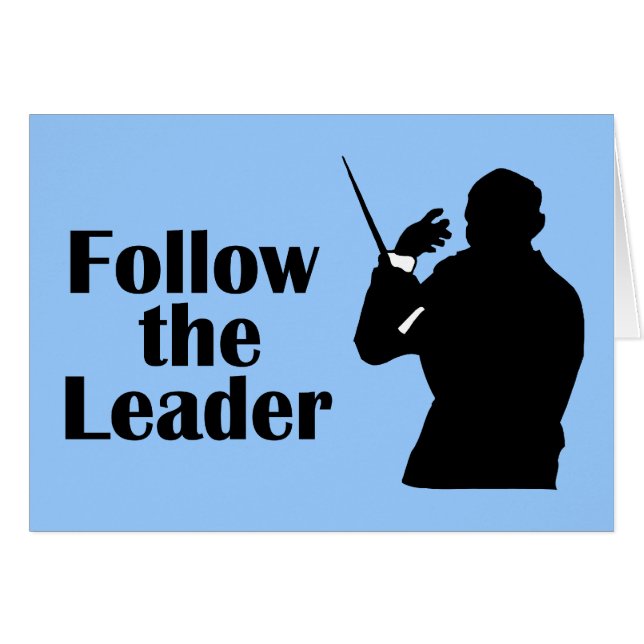 Cartão O director musical segue o líder (Frente Horizontal)