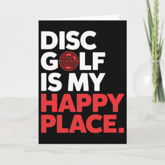 Cartão O Disco Golfe É Meu Lugar Feliz - Desenho Mínimo d
