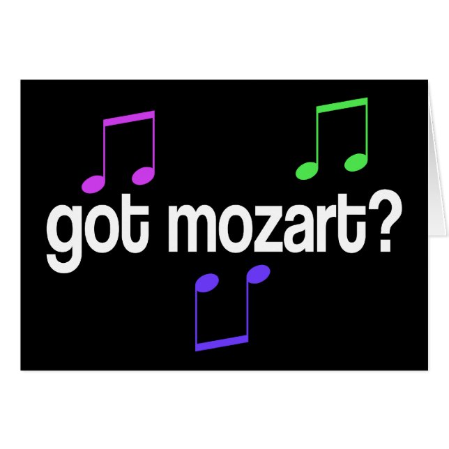 Cartão O divertimento obteve Mozart (Frente Horizontal)