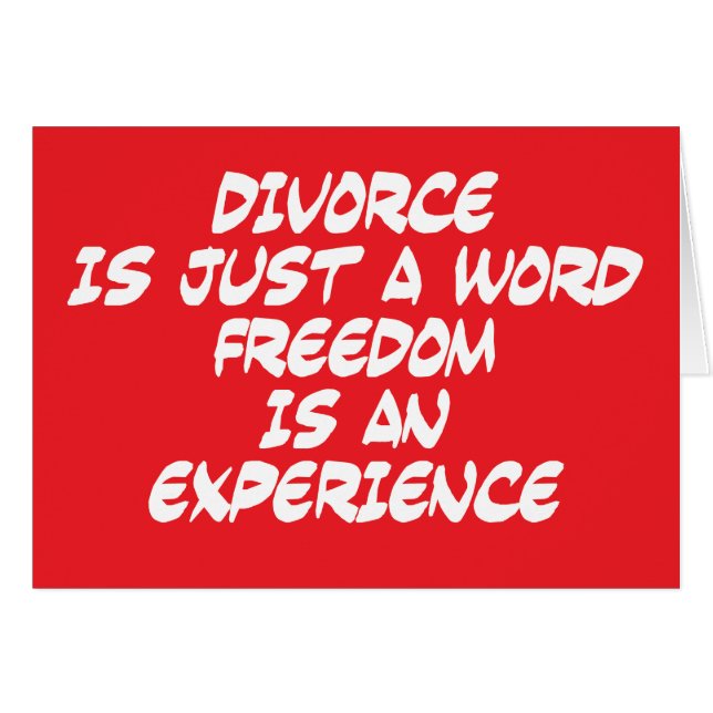 Cartão O divórcio é apenas uma palavra (Frente Horizontal)