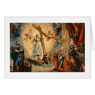 Cartão O Doge Grimani que ajoelha-se antes da fé