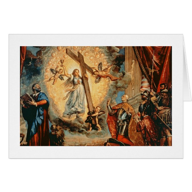 Cartão O Doge Grimani que ajoelha-se antes da fé (Frente Horizontal)