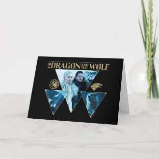 Cartão O Dragão e o Wolf Daenerys e Jon Graphic