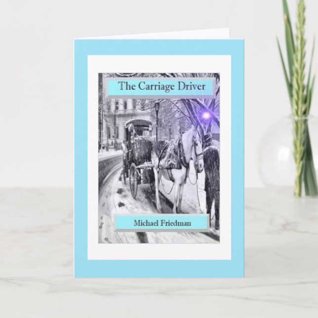 Cartão O driver da Carruagem, placa de saudação dobrada (Frente)