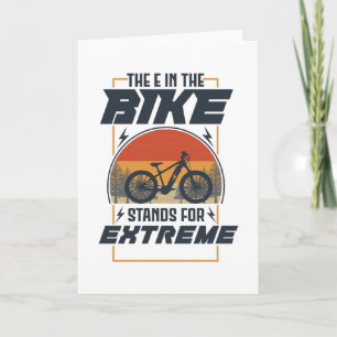 Cartão O E Na Bicicleta Significa Extremo