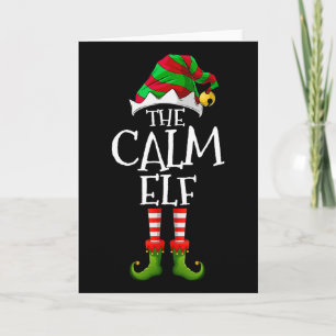 Cartão O Elfo Calmo Natal Família Correspondência Xmas Gr