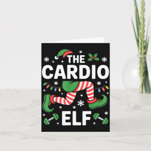 Cartão O Elfo Cardio Engraçado Treino de Natal Academia F