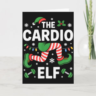 Cartão O Elfo Cardio Fitness Divertido Natal Academia Tre