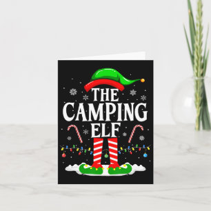 Cartão O Elfo de Acampamento Xmas Piadas Camisetas Famíli
