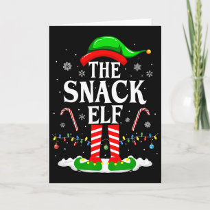 Cartão O Elfo do Lanche Xmas Roupas de Natal Divertidas p