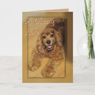Cartão O elogio de cocker spaniel Você-personaliza toda a