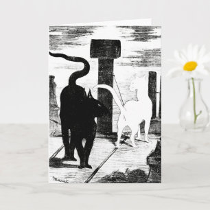 Cartão O Encontro Dos Gatos - Édouard Manet - Cat Art