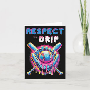 Cartão O Engraçado Sorvete De Beball Drip Respeita O