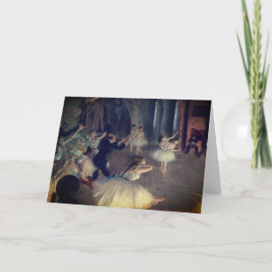 Cartão O ensaio no palco, de Degas: Vazio